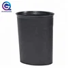 Black color indoor plastic round shape trash can bin for kitchen