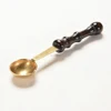 9.5cm Vintage Traditional Special Convenient Copper Wooden Handle Sealing Wax Spoon Wax Seals Specified Spoon Fire Paint Spoon