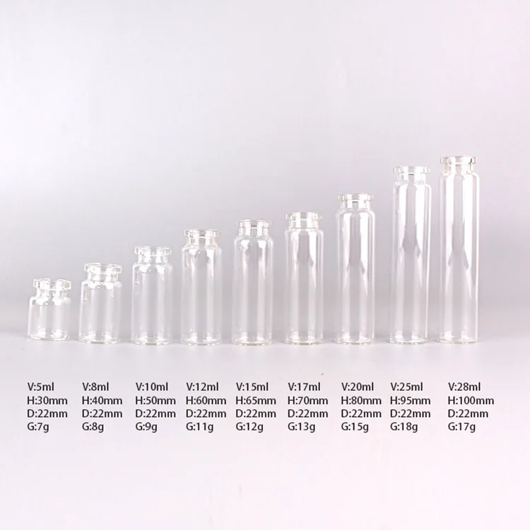 Mini Glass Vials 5ml 10ml 15ml 20ml 25ml With Cork Lid - Buy Glass ...