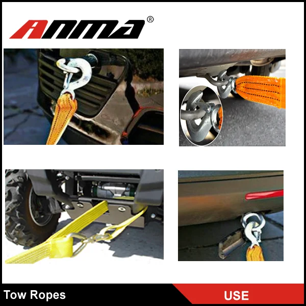 3t 3m Heavy Duty Custom Car Tow Rope Tow Strap With Hooks Buy Tow