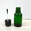 Nail polish cap and brush essential oil amber glass bottles with 18/415 child resistant caps
