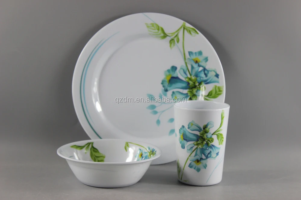 Decorating Melamine Dinner Set With Customer Own Design