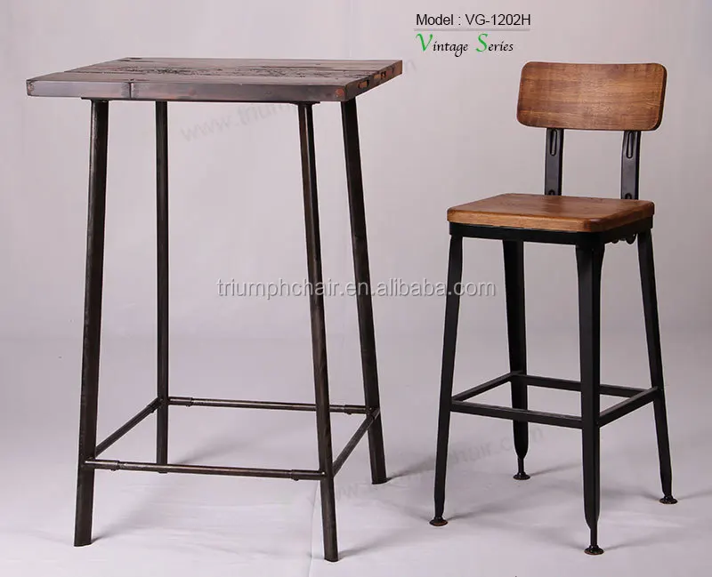 Sgabelli Bar Ferro Legno : Triumph posti a sedere in legno massello rustico finitura in metallo