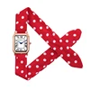RE 098 A REBIRTH Square dial cloth belt lady dot style watch for women quartz elegance watch