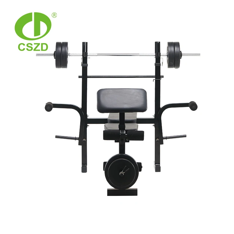 Total Sports America Weider Club 500 Fitness Weight Bench With Weights