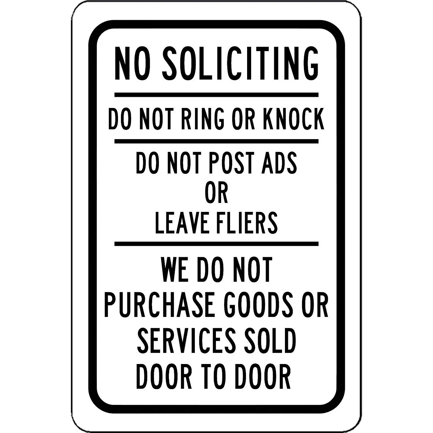 Free Printable Printable No Soliciting Sign