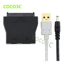 USB 3.0 TO 22PIN SATA 3.0 Female 6Gb Hard Disk Drive Cable External 2.5″ 3.5″ HDD SSD Adapter USB3.0 TO SATA Converter