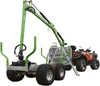 mobile hydraulic log timber trailer cranes with grab