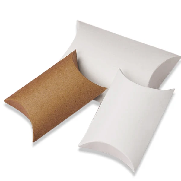 Craft Paper Folding Packaging Pillow Box Cardboard Paper Box With
