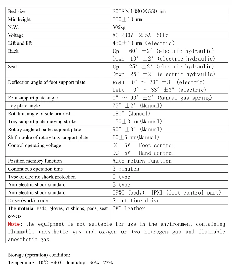 High quality and popular electric gynecologic delivery operating table