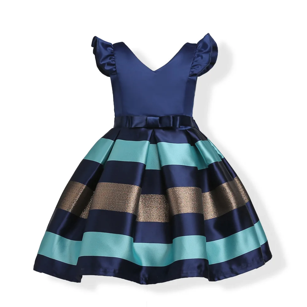 Cross Border Exclusively For Amazon Ebay Girls Dresses Small Flying Sleeve Princess Dresses With Horizontal Stripes Buy Cross Border Exclusively For Amazon Ebay Girls Dresses Long Dress Borders Ruffle Dress Product On Alibaba Com