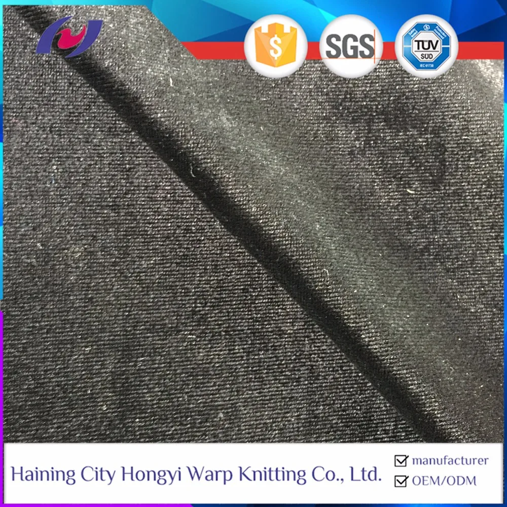 Low Price Per Meter Super Soft Stretch Printed Velvet Polyester Fabric