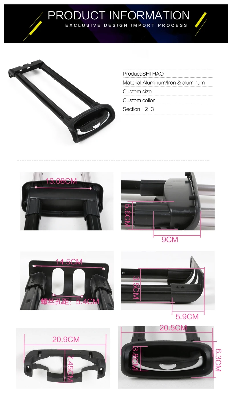 retractable luggage handles parts