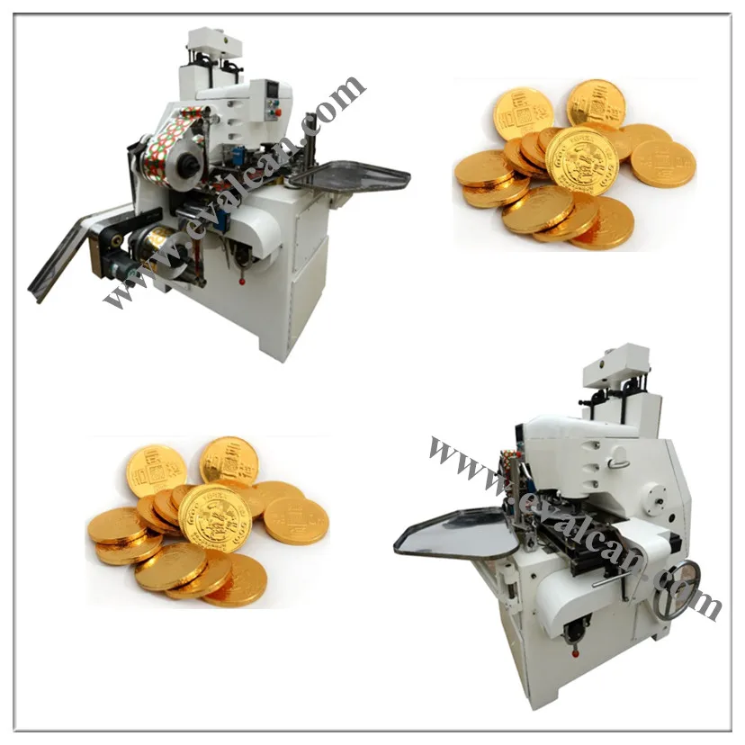 High Speed Automatic Aluminum Foil Packing Gold Coin Chocolate Wrapping