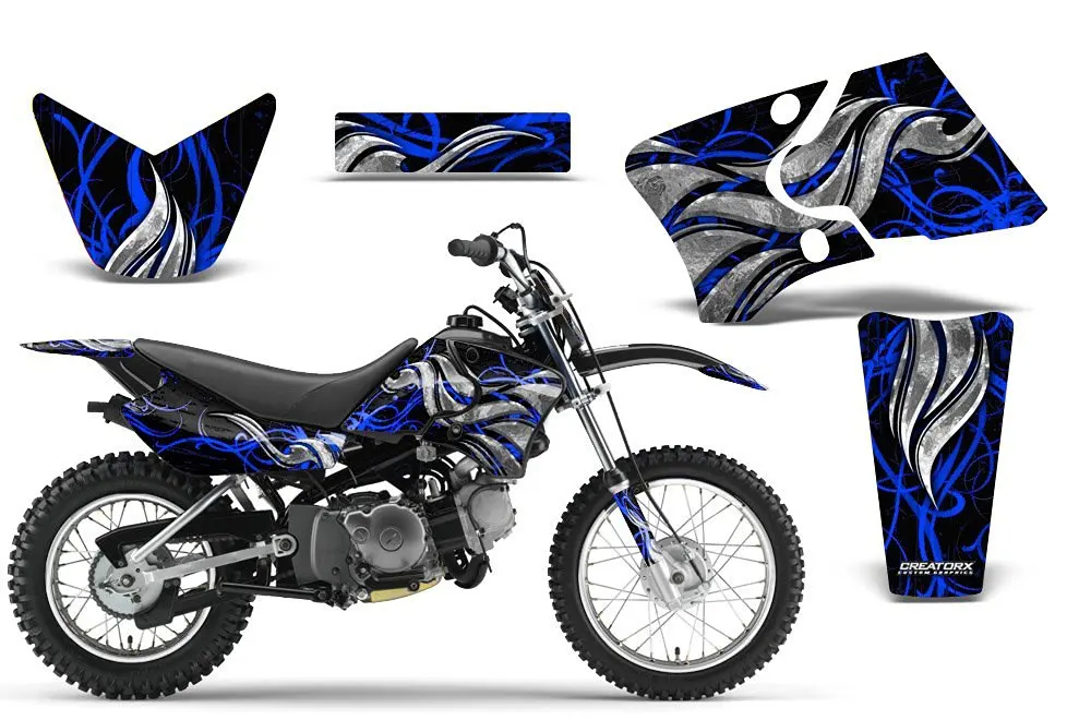 Buy CreatorX Yamaha TTR90 Graphics Samurai Silver Black in Cheap Price on m...