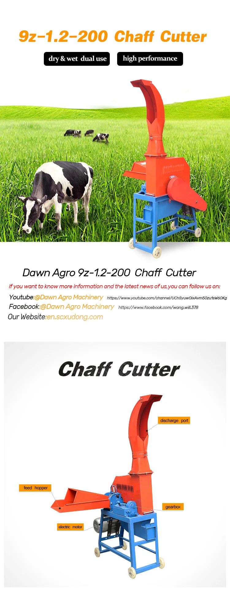 Dawn Agro Alfalfa Cattle Feed Hay Shredder Grass Cutter Machine Price ...