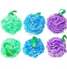 Essentials Premium Quality Loofah Multi - Color (6 Pack) Bath and Shower Sponge, Mesh Pouf Body Luffa Scrubber Puff