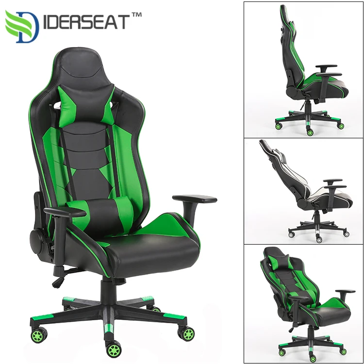 Green Leather Steelseries Computer Gaming Chair For Gamer Buy Green Office