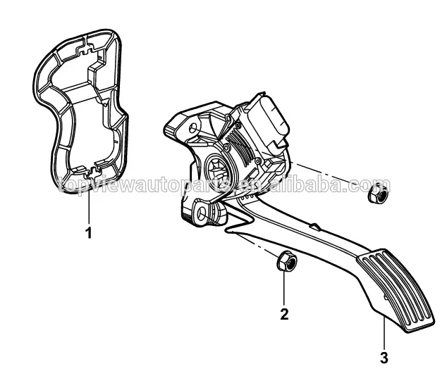 Genuine Accelerator Pedal For Ford Transit Oe No 6c11 9f836 Ce Finish