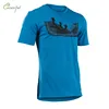 Wholesale printed merino wool training t shirt O-neck short sleeve training t shirt men