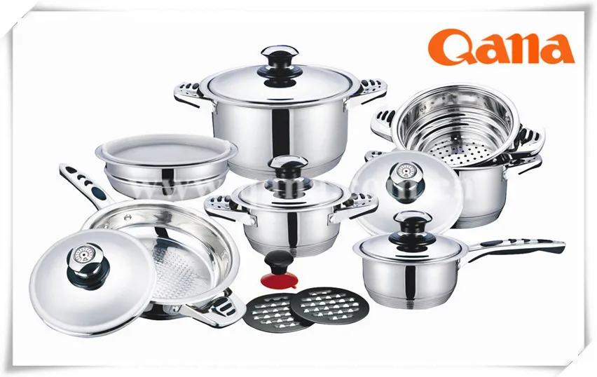 Hot Sell Pot Set High Quality/ Promotion 16 Pcs Stainless Steel