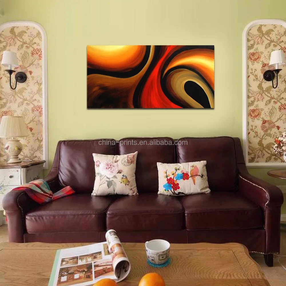 Hedendaagse handgemaakte olieverf/moderne canvas muur/woonkamer ...