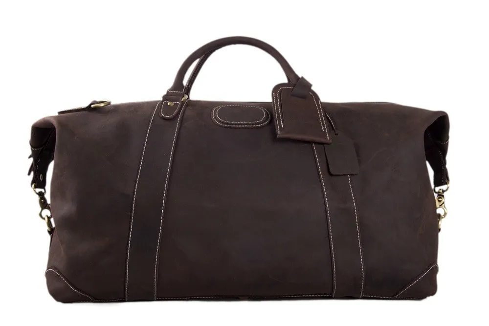 cowhide leather duffle bag