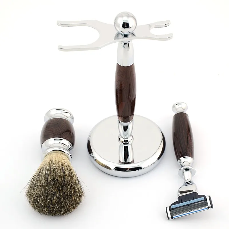Custom Shaving Kit For Men Safety Razor Blades Shaving Brush Set With