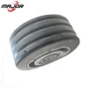 High load 5 inch tread rubber coated aluminium rim solid wheel industrial caster