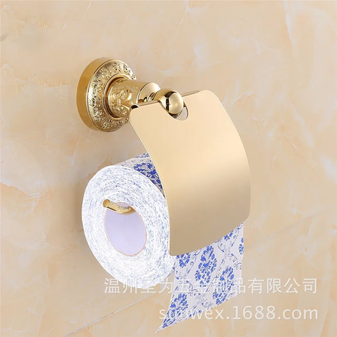 LAONA European style antique gold carving zinc alloy bathroom fittings, toilet paper frame, towel ring,Toilet paper holder