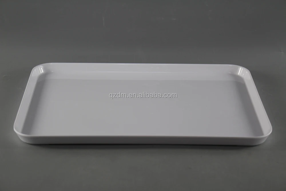 12 Inch Blank White Melamine Rectangle Tray