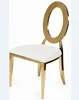 round back rose gold wedding stainless banquet chair dining stainless steel chair