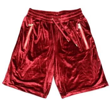 velvet running shorts