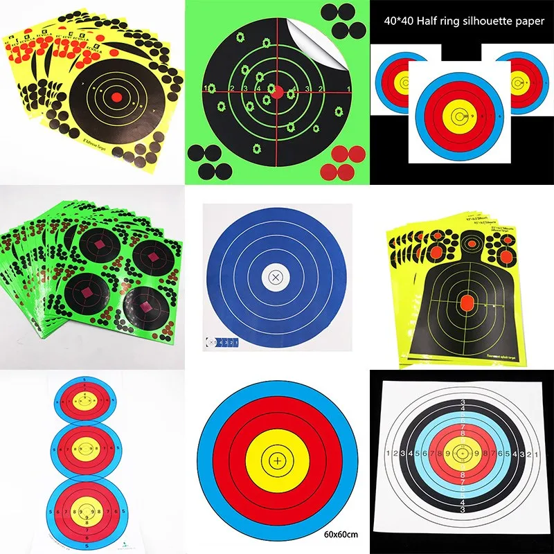 40 60cm Paper Archery Targets For Shooting 5 10 Ring Bullseye Archery Target 10 25 Pack Buy