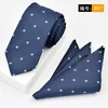 2018 Stock Men's 100% polyester silk neck tie set tie and pocket square