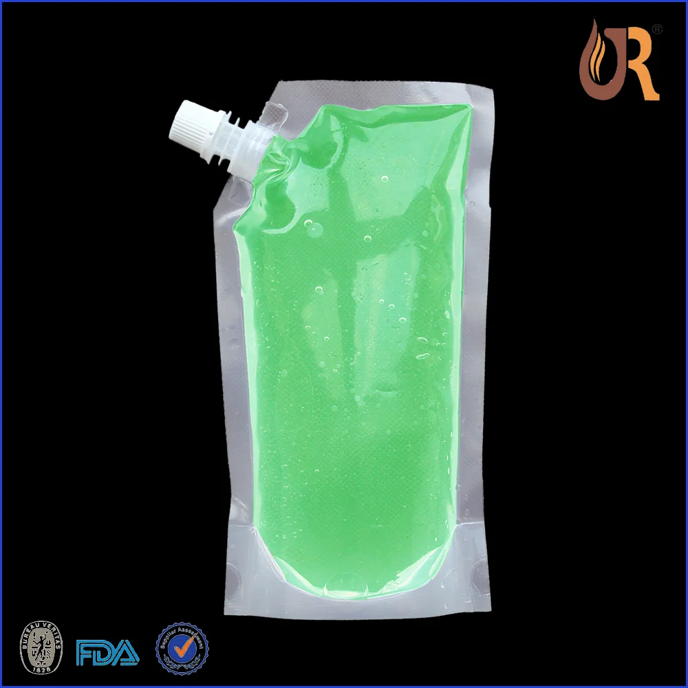 Custom Clear Disposable Flask Pouch With Spout/rum Runner Wine Flask