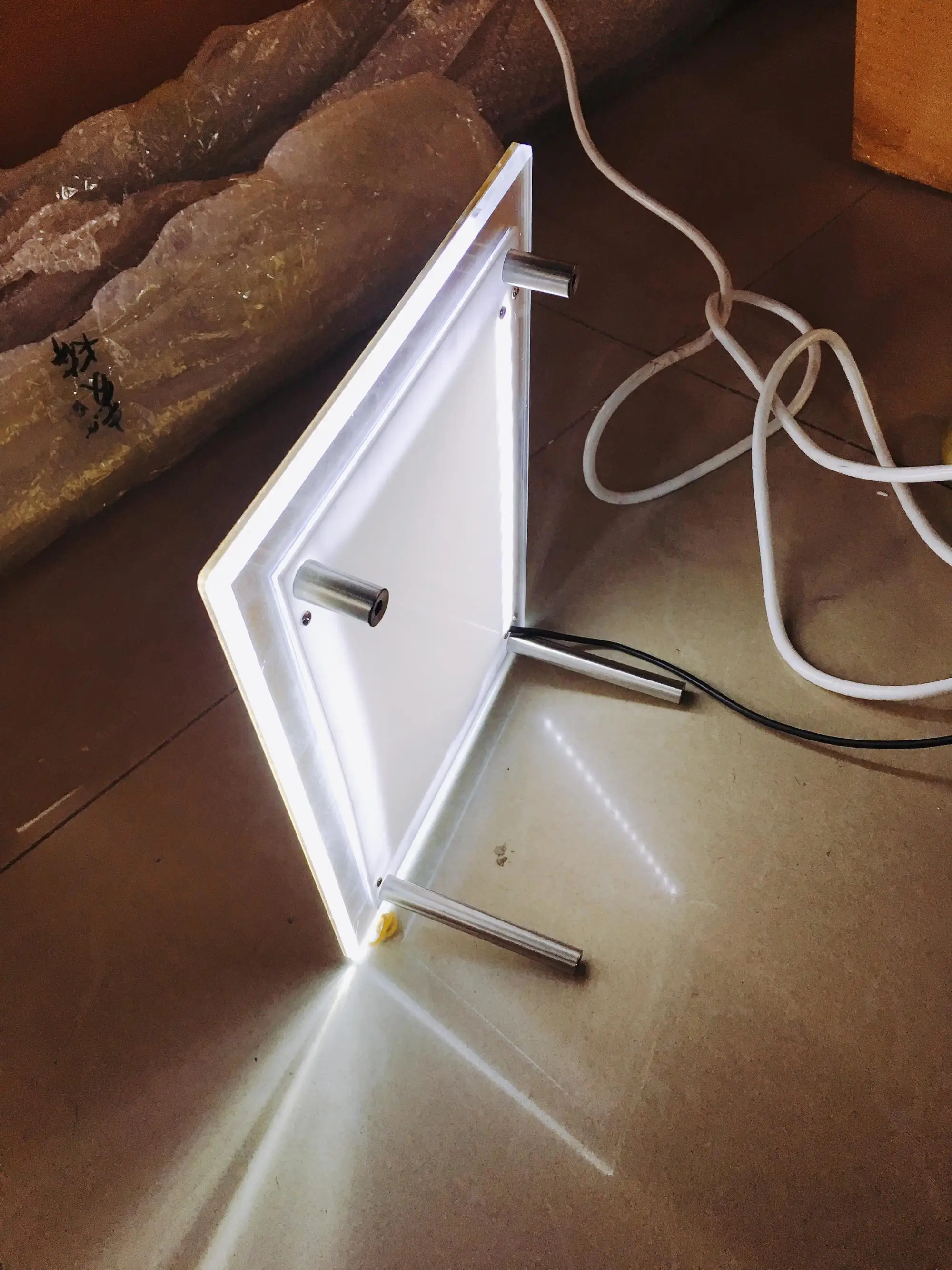 Double Side Led Acrylic Crystal Light Box Backlit Window Hanging