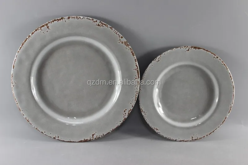 11"Rustic Melamine dinner plate Unbreakable Plate