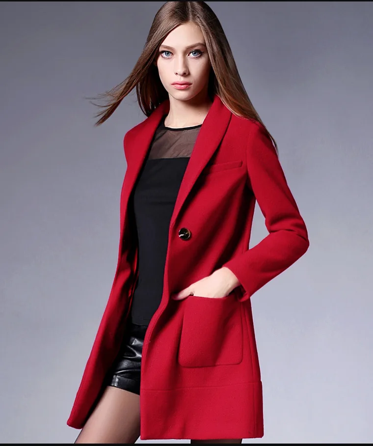 Elegant Ladies Winter Coat Luxurious Brand Wool Overall Latest Fashion ...
