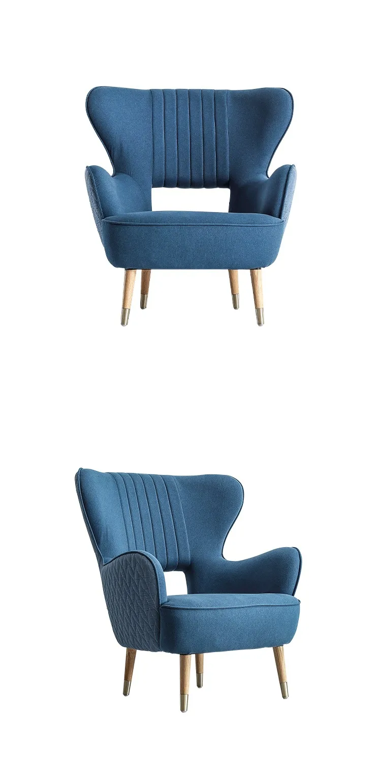 The Luxury Armrest Fabric Living Room Chair