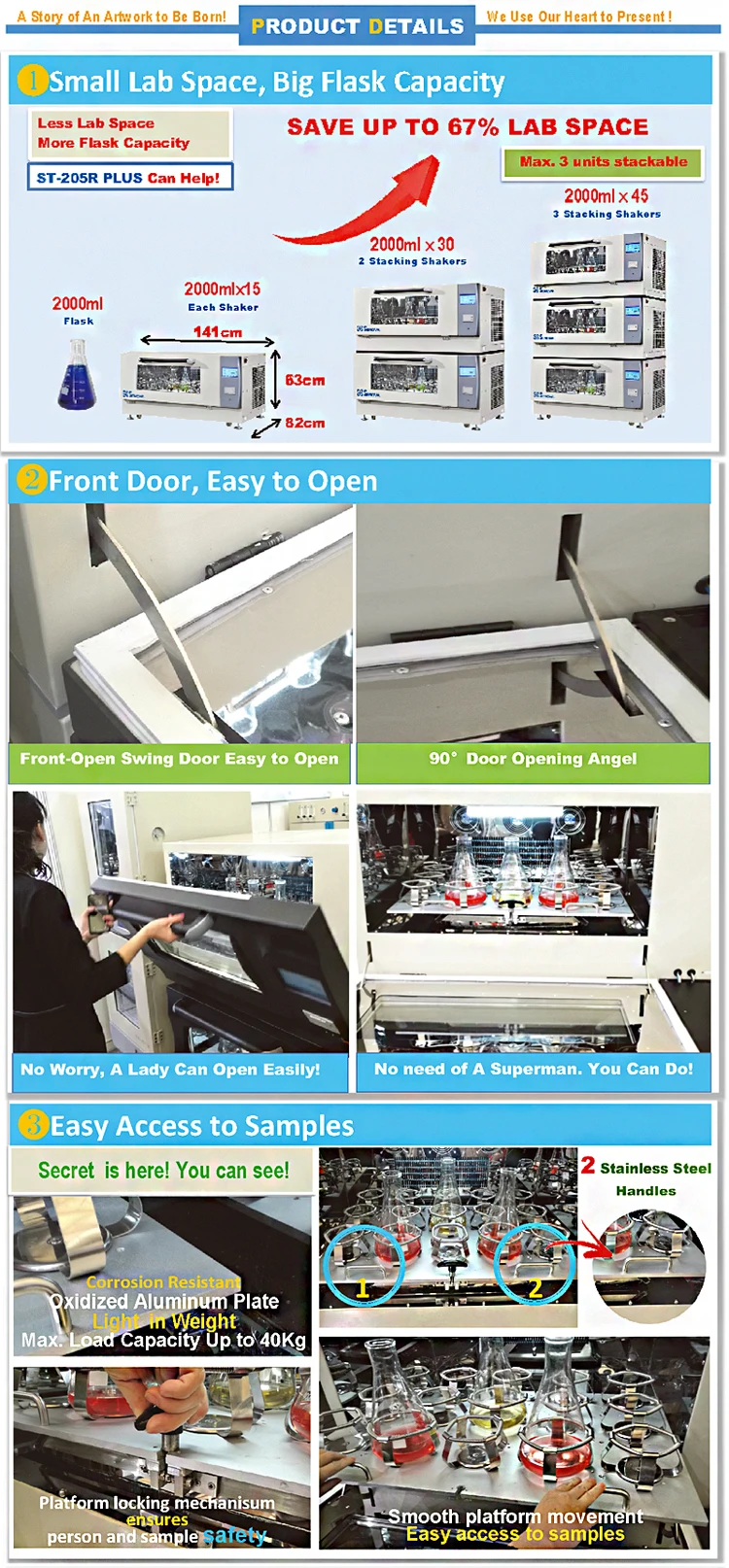 laboratory orbital shaking shaker incubator with shaker