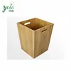 Wholesale 100% Natural Eco-friendly High Quality Bamboo Wood Paper Bin, Wastebasket Bin For Room