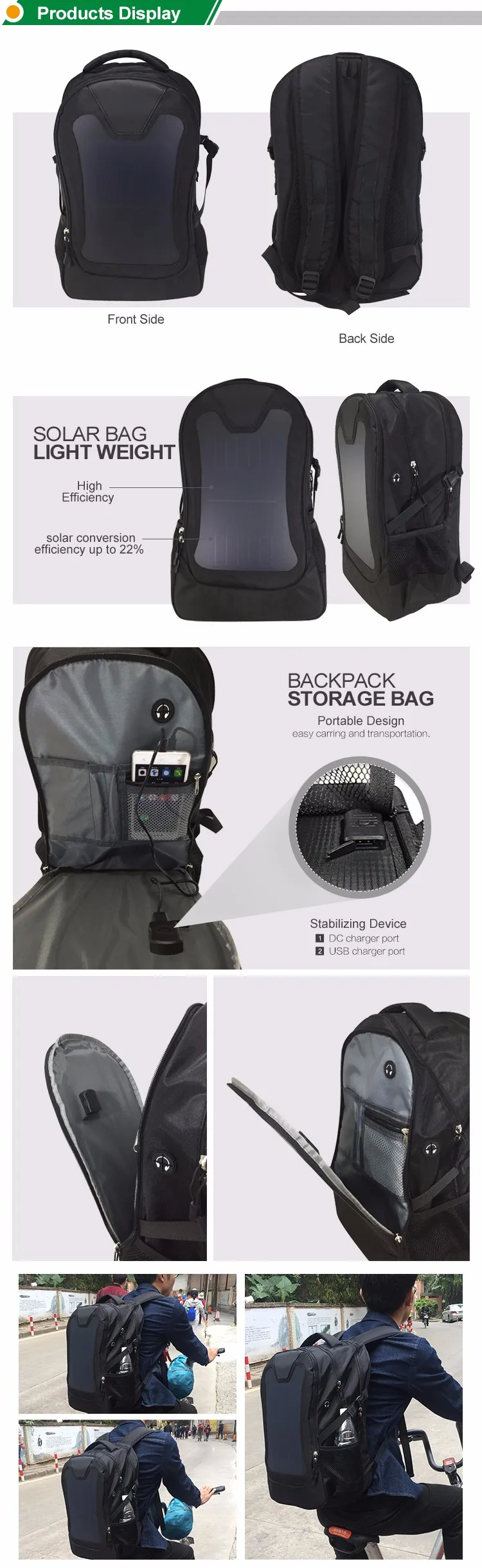 carry on bag with phone charger