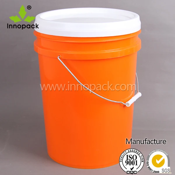 Round 20 Kg Storage Orange Plastic Barrel Drums With Lid Wholesale ...