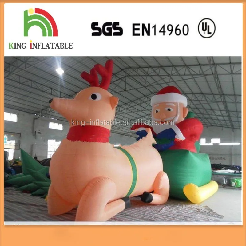 New Design Inflatable Christmas Santa Claus In Airplane Christmas