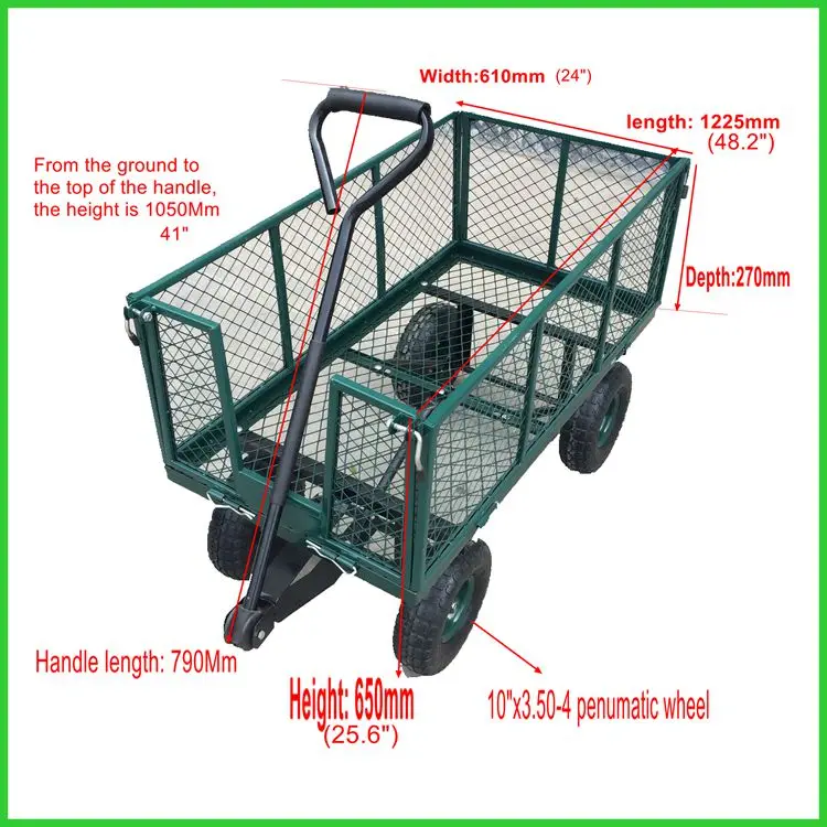 Yardworks Garden Mesh Waste Cart Steel Mesh Gardener Buy Yardworks