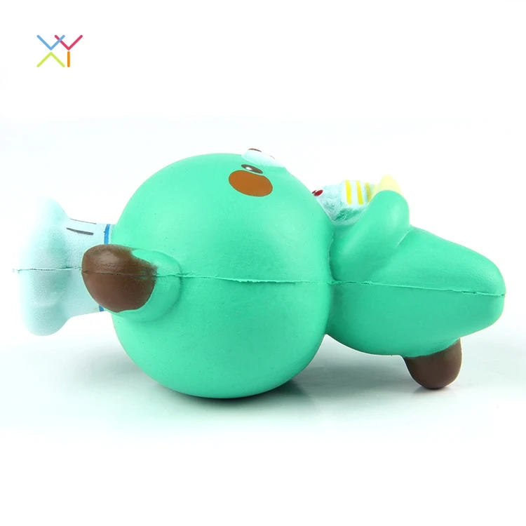 Kawaii green squishy ball bear toys soft slow rising squishies