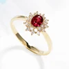 Genuine Round Diamond Bridal Jewellery 18K Solid Rose White Gold Wedding Snake jewelry rings