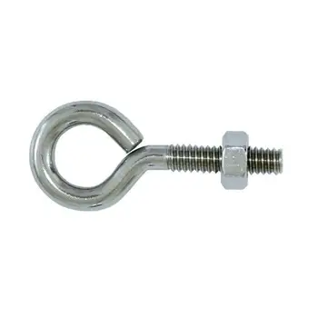 Decorative Stainless Steel Hook And Loop Fastener Eye Wood Screw