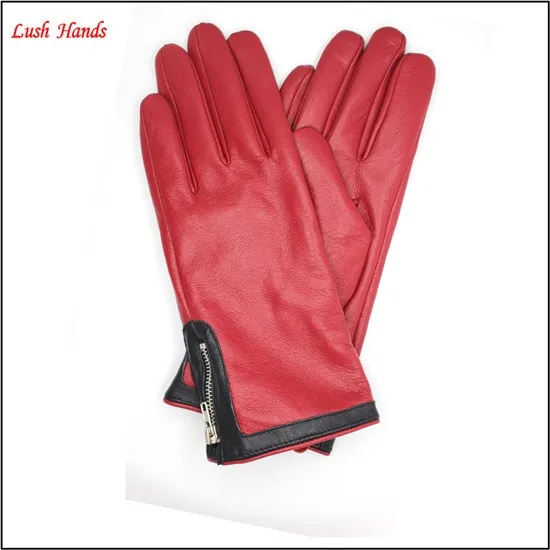 women fashion and Ladies latest party wear dresses for leather gloves with zipper
